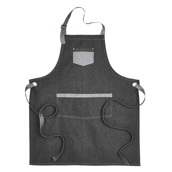 Domain Contrast Denim Bib Apron with Pocket Thumbnail