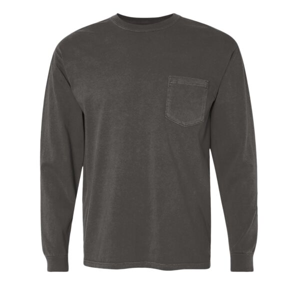 Unisex Garment-Dyed Heavyweight Long Sleeve Pocket T-Shirt Thumbnail