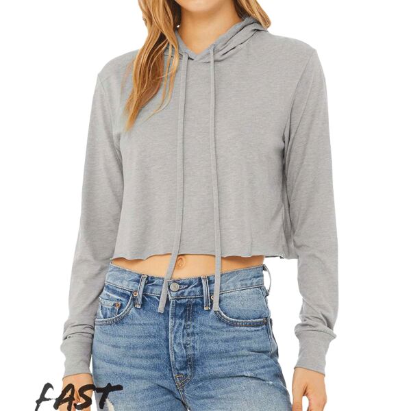 Women’s Triblend Cropped Long Sleeve Hoodie Thumbnail