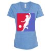 Women's Snow Heather Jersey V-Neck T-Shirt Thumbnail