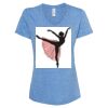 Women's Snow Heather Jersey V-Neck T-Shirt Thumbnail