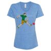 Women's Snow Heather Jersey V-Neck T-Shirt Thumbnail