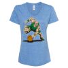Women's Snow Heather Jersey V-Neck T-Shirt Thumbnail