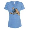 Women's Snow Heather Jersey V-Neck T-Shirt Thumbnail