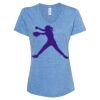 Women's Snow Heather Jersey V-Neck T-Shirt Thumbnail