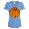 Women's Snow Heather Jersey V-Neck T-Shirt Thumbnail
