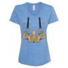 Women's Snow Heather Jersey V-Neck T-Shirt Thumbnail
