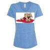 Women's Snow Heather Jersey V-Neck T-Shirt Thumbnail