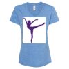 Women's Snow Heather Jersey V-Neck T-Shirt Thumbnail