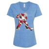 Women's Snow Heather Jersey V-Neck T-Shirt Thumbnail