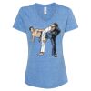 Women's Snow Heather Jersey V-Neck T-Shirt Thumbnail