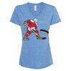 Women's Snow Heather Jersey V-Neck T-Shirt Thumbnail