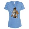 Women's Snow Heather Jersey V-Neck T-Shirt Thumbnail