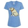 Women's Snow Heather Jersey V-Neck T-Shirt Thumbnail