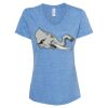Women's Snow Heather Jersey V-Neck T-Shirt Thumbnail