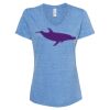 Women's Snow Heather Jersey V-Neck T-Shirt Thumbnail