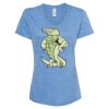 Women's Snow Heather Jersey V-Neck T-Shirt Thumbnail