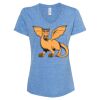 Women's Snow Heather Jersey V-Neck T-Shirt Thumbnail