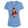 Women's Snow Heather Jersey V-Neck T-Shirt Thumbnail