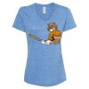 Women's Snow Heather Jersey V-Neck T-Shirt Thumbnail