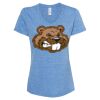 Women's Snow Heather Jersey V-Neck T-Shirt Thumbnail