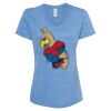 Women's Snow Heather Jersey V-Neck T-Shirt Thumbnail