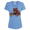 Women's Snow Heather Jersey V-Neck T-Shirt Thumbnail