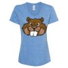 Women's Snow Heather Jersey V-Neck T-Shirt Thumbnail