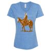 Women's Snow Heather Jersey V-Neck T-Shirt Thumbnail