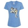 Women's Snow Heather Jersey V-Neck T-Shirt Thumbnail