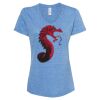 Women's Snow Heather Jersey V-Neck T-Shirt Thumbnail