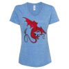 Women's Snow Heather Jersey V-Neck T-Shirt Thumbnail