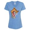 Women's Snow Heather Jersey V-Neck T-Shirt Thumbnail