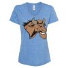 Women's Snow Heather Jersey V-Neck T-Shirt Thumbnail