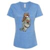 Women's Snow Heather Jersey V-Neck T-Shirt Thumbnail