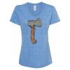 Women's Snow Heather Jersey V-Neck T-Shirt Thumbnail