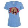 Women's Snow Heather Jersey V-Neck T-Shirt Thumbnail