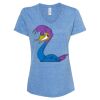 Women's Snow Heather Jersey V-Neck T-Shirt Thumbnail