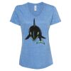 Women's Snow Heather Jersey V-Neck T-Shirt Thumbnail