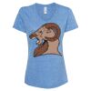 Women's Snow Heather Jersey V-Neck T-Shirt Thumbnail