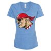 Women's Snow Heather Jersey V-Neck T-Shirt Thumbnail