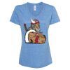 Women's Snow Heather Jersey V-Neck T-Shirt Thumbnail