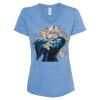 Women's Snow Heather Jersey V-Neck T-Shirt Thumbnail