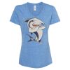 Women's Snow Heather Jersey V-Neck T-Shirt Thumbnail