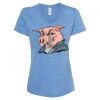 Women's Snow Heather Jersey V-Neck T-Shirt Thumbnail