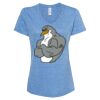 Women's Snow Heather Jersey V-Neck T-Shirt Thumbnail