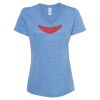 Women's Snow Heather Jersey V-Neck T-Shirt Thumbnail