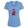 Women's Snow Heather Jersey V-Neck T-Shirt Thumbnail