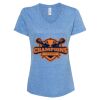 Women's Snow Heather Jersey V-Neck T-Shirt Thumbnail