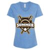 Women's Snow Heather Jersey V-Neck T-Shirt Thumbnail